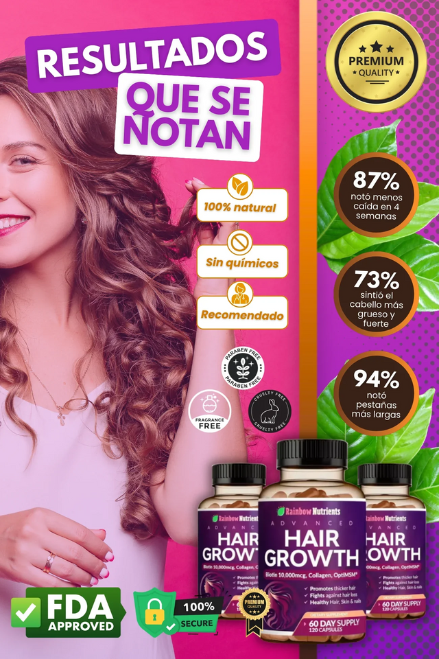 HAIR GROWHT- FORTALECE, ESTIMULA Y RECUPERA TU CABELLO