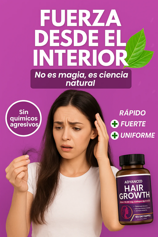 HAIR GROWHT- FORTALECE, ESTIMULA Y RECUPERA TU CABELLO