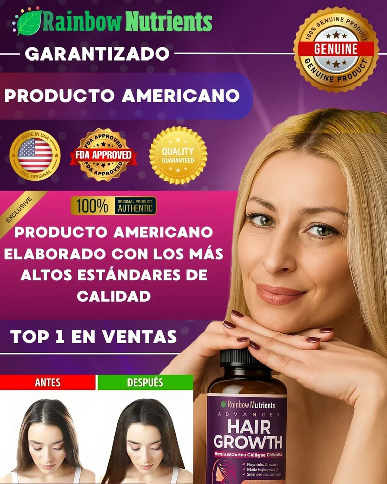 HAIR GROWHT- FORTALECE, ESTIMULA Y RECUPERA TU CABELLO
