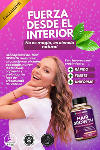 HAIR GROWHT- FORTALECE, ESTIMULA Y RECUPERA TU CABELLO